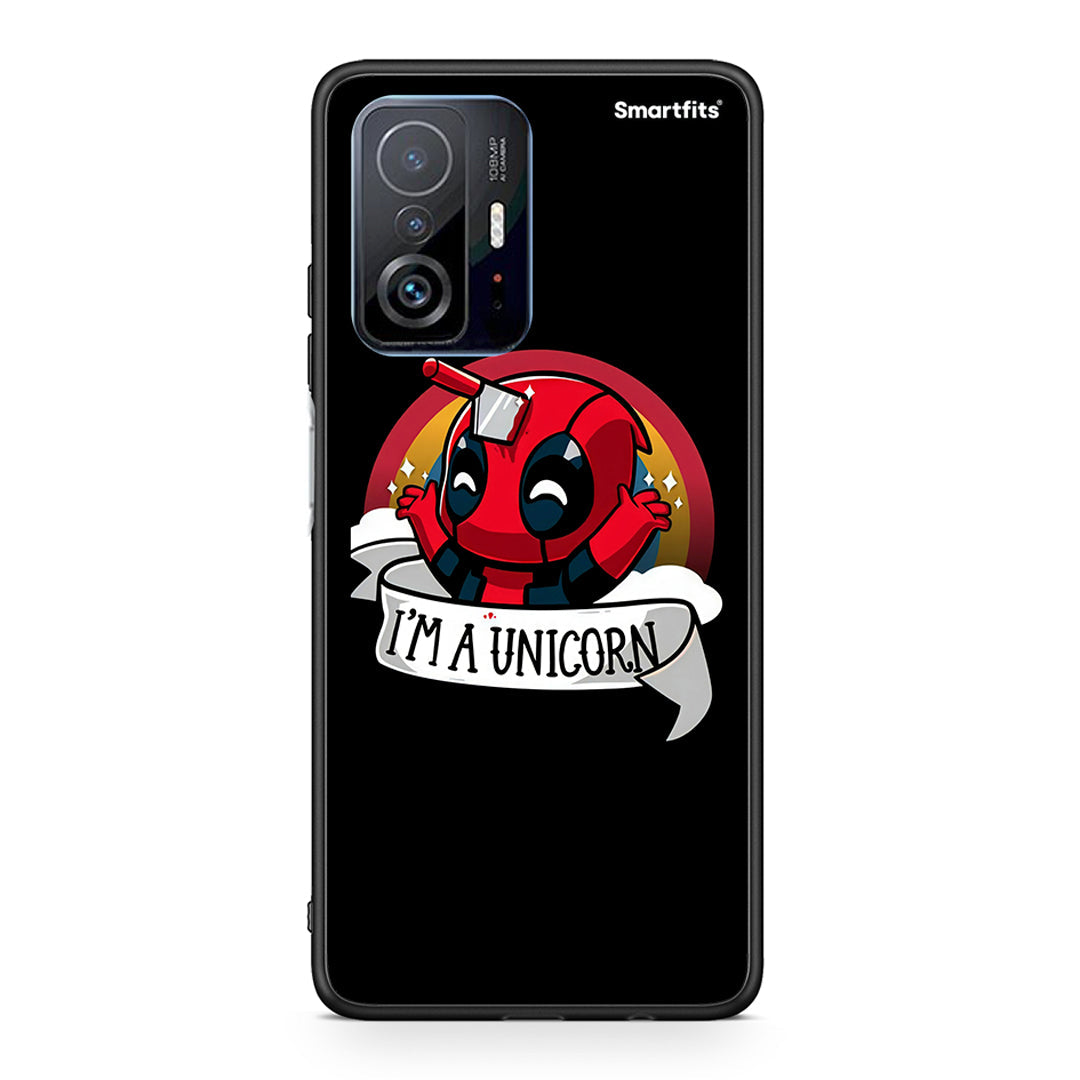 Xiaomi 11T/11T Pro Unicorn Deadpool θήκη από τη Smartfits με σχέδιο στο πίσω μέρος και μαύρο περίβλημα | Smartphone case with colorful back and black bezels by Smartfits