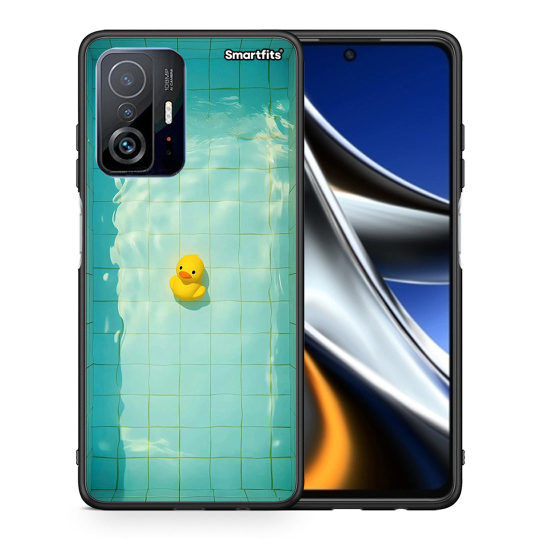 Θήκη Xiaomi 11T/11T Pro Yellow Duck από τη Smartfits με σχέδιο στο πίσω μέρος και μαύρο περίβλημα | Xiaomi 11T/11T Pro Yellow Duck case with colorful back and black bezels