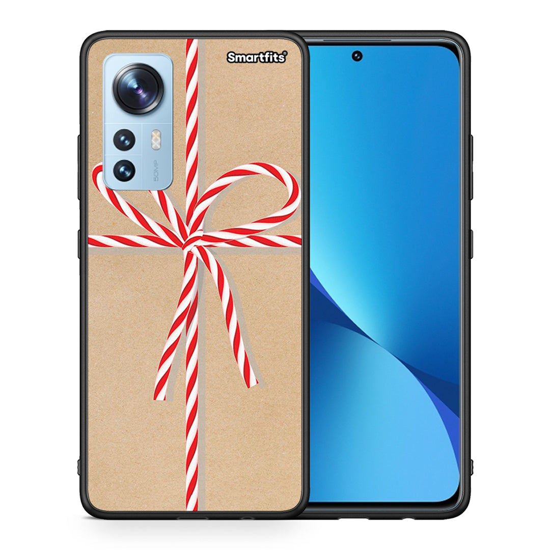 Θήκη Xiaomi 12/12X 5G Christmas Gift από τη Smartfits με σχέδιο στο πίσω μέρος και μαύρο περίβλημα | Xiaomi 12/12X 5G Christmas Gift case with colorful back and black bezels