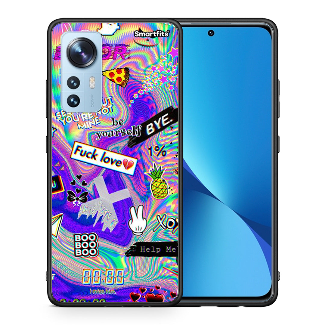 Θήκη Xiaomi 12/12X 5G Game Over από τη Smartfits με σχέδιο στο πίσω μέρος και μαύρο περίβλημα | Xiaomi 12/12X 5G Game Over case with colorful back and black bezels