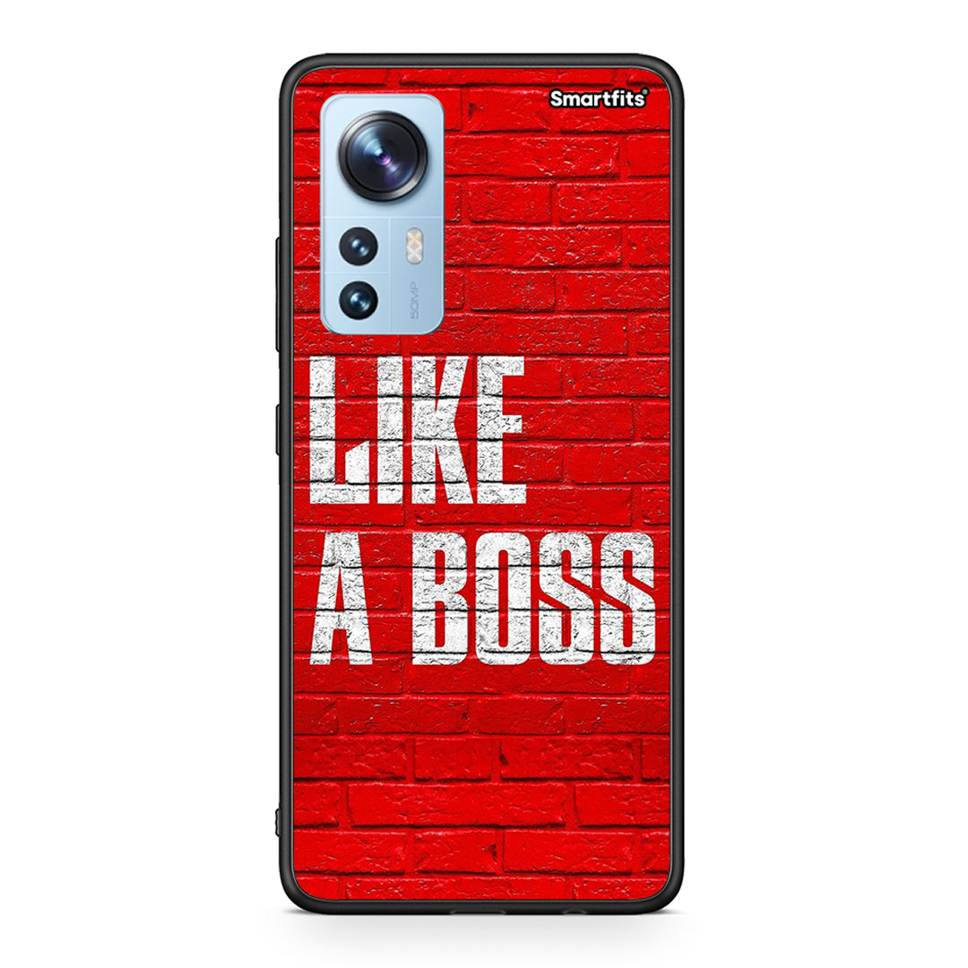 Xiaomi 12/12X 5G Like A Boss θήκη από τη Smartfits με σχέδιο στο πίσω μέρος και μαύρο περίβλημα | Smartphone case with colorful back and black bezels by Smartfits