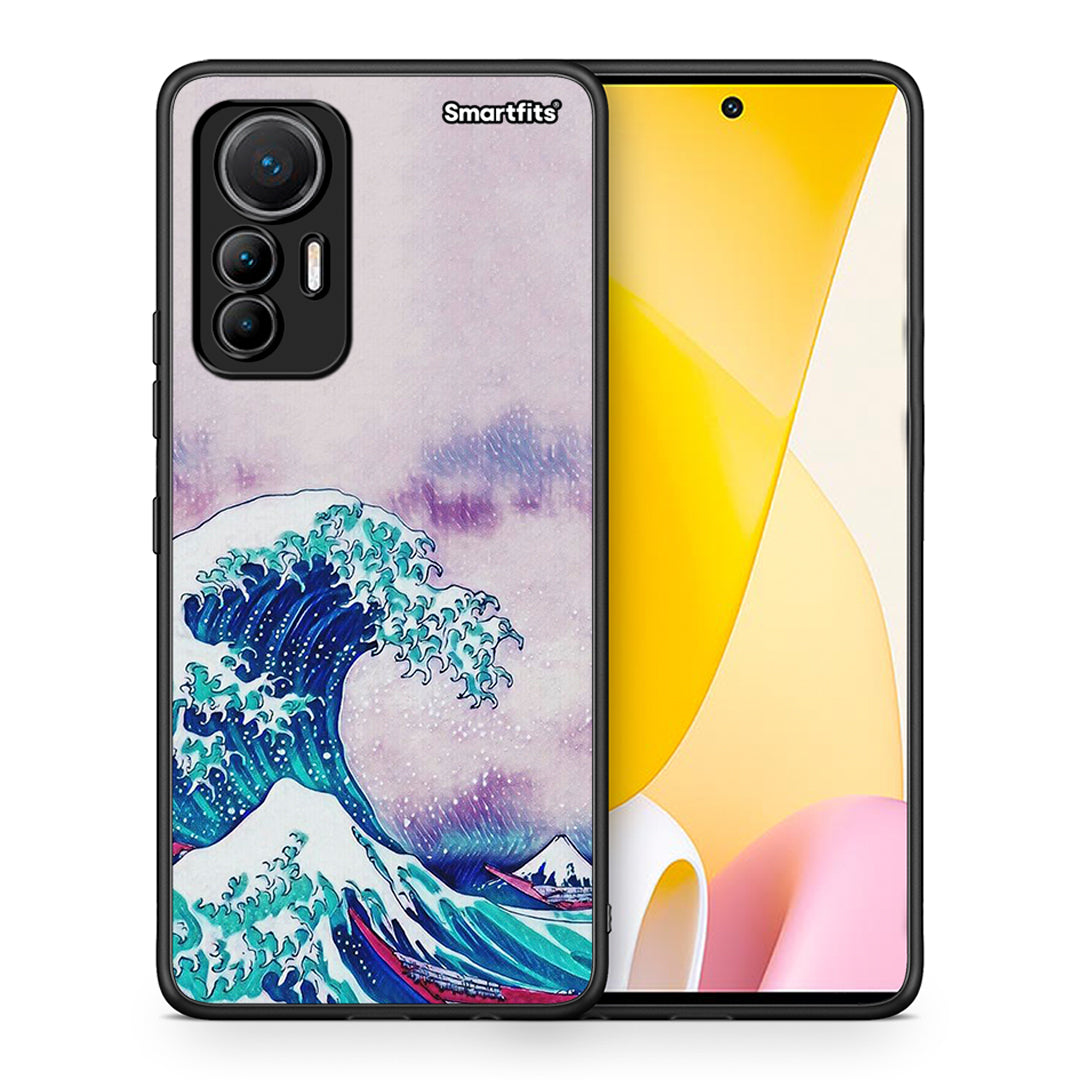 Θήκη Xiaomi 12 Lite 5G Blue Waves από τη Smartfits με σχέδιο στο πίσω μέρος και μαύρο περίβλημα | Xiaomi 12 Lite 5G Blue Waves case with colorful back and black bezels