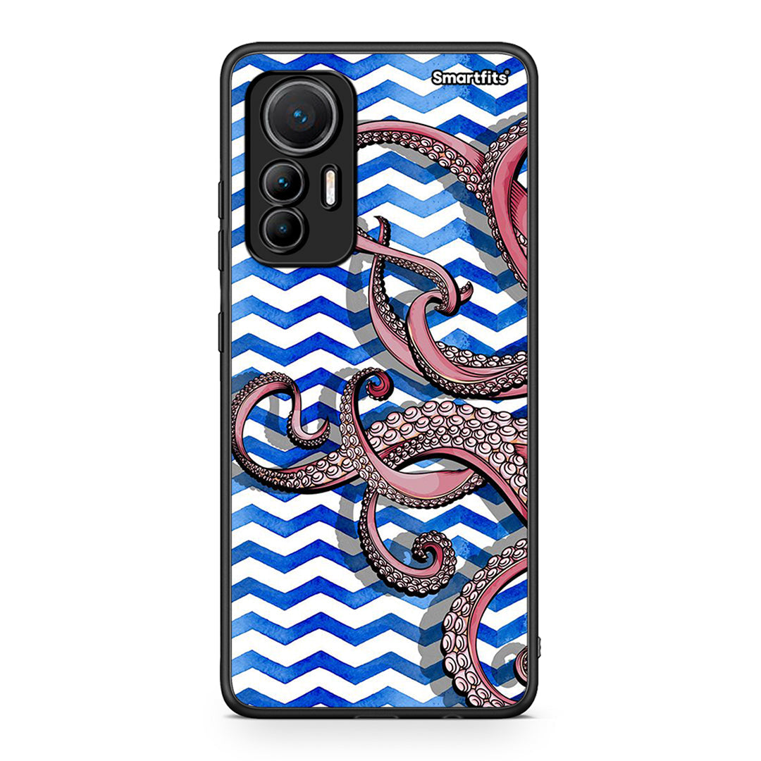 Xiaomi 12 Lite 5G Chevron Devilfish θήκη από τη Smartfits με σχέδιο στο πίσω μέρος και μαύρο περίβλημα | Smartphone case with colorful back and black bezels by Smartfits