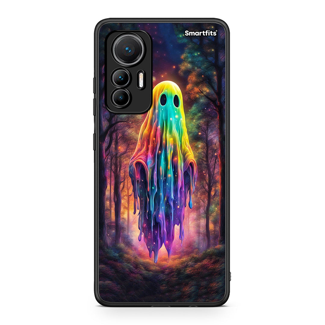 Xiaomi 12 Lite 5G Halloween Ghost θήκη από τη Smartfits με σχέδιο στο πίσω μέρος και μαύρο περίβλημα | Smartphone case with colorful back and black bezels by Smartfits