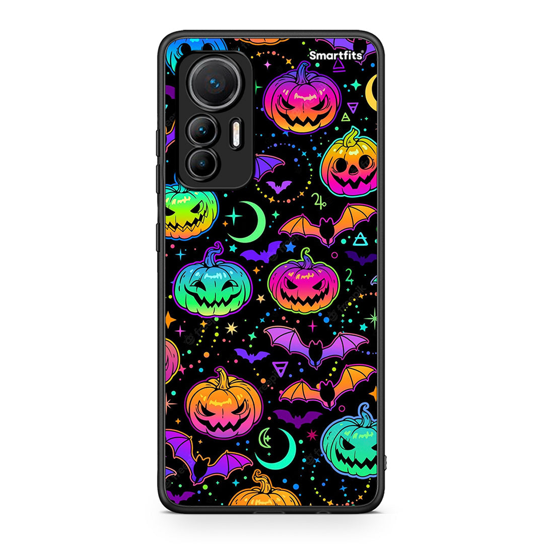 Xiaomi 12 Lite 5G Neon Halloween θήκη από τη Smartfits με σχέδιο στο πίσω μέρος και μαύρο περίβλημα | Smartphone case with colorful back and black bezels by Smartfits