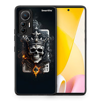 Thumbnail for Θήκη Xiaomi 12 Lite 5G Skull King Ace από τη Smartfits με σχέδιο στο πίσω μέρος και μαύρο περίβλημα | Xiaomi 12 Lite 5G Skull King Ace case with colorful back and black bezels