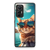 Thumbnail for Xiaomi 12 Lite 5G Summer Cat θήκη από τη Smartfits με σχέδιο στο πίσω μέρος και μαύρο περίβλημα | Smartphone case with colorful back and black bezels by Smartfits