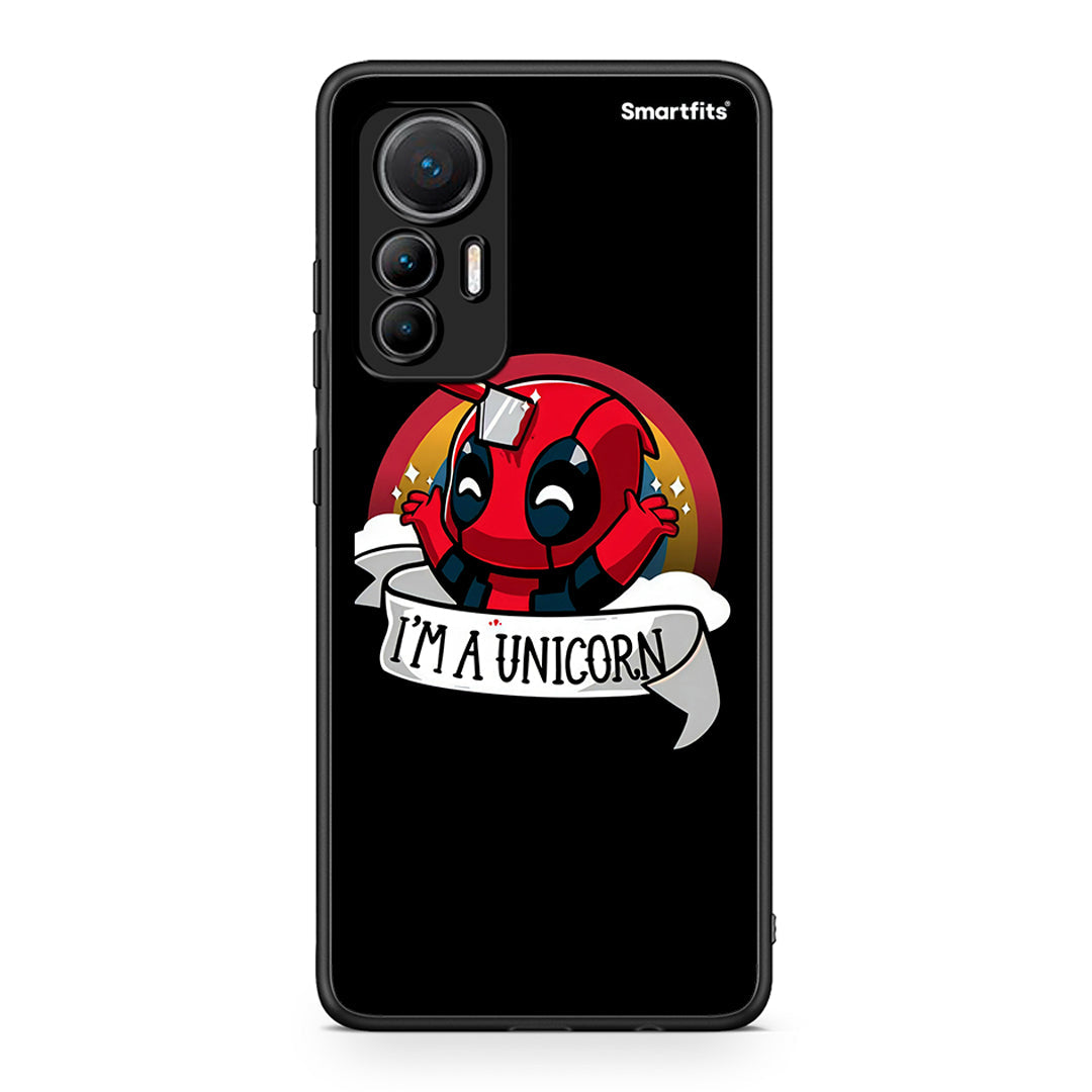 Xiaomi 12 Lite 5G Unicorn Deadpool θήκη από τη Smartfits με σχέδιο στο πίσω μέρος και μαύρο περίβλημα | Smartphone case with colorful back and black bezels by Smartfits