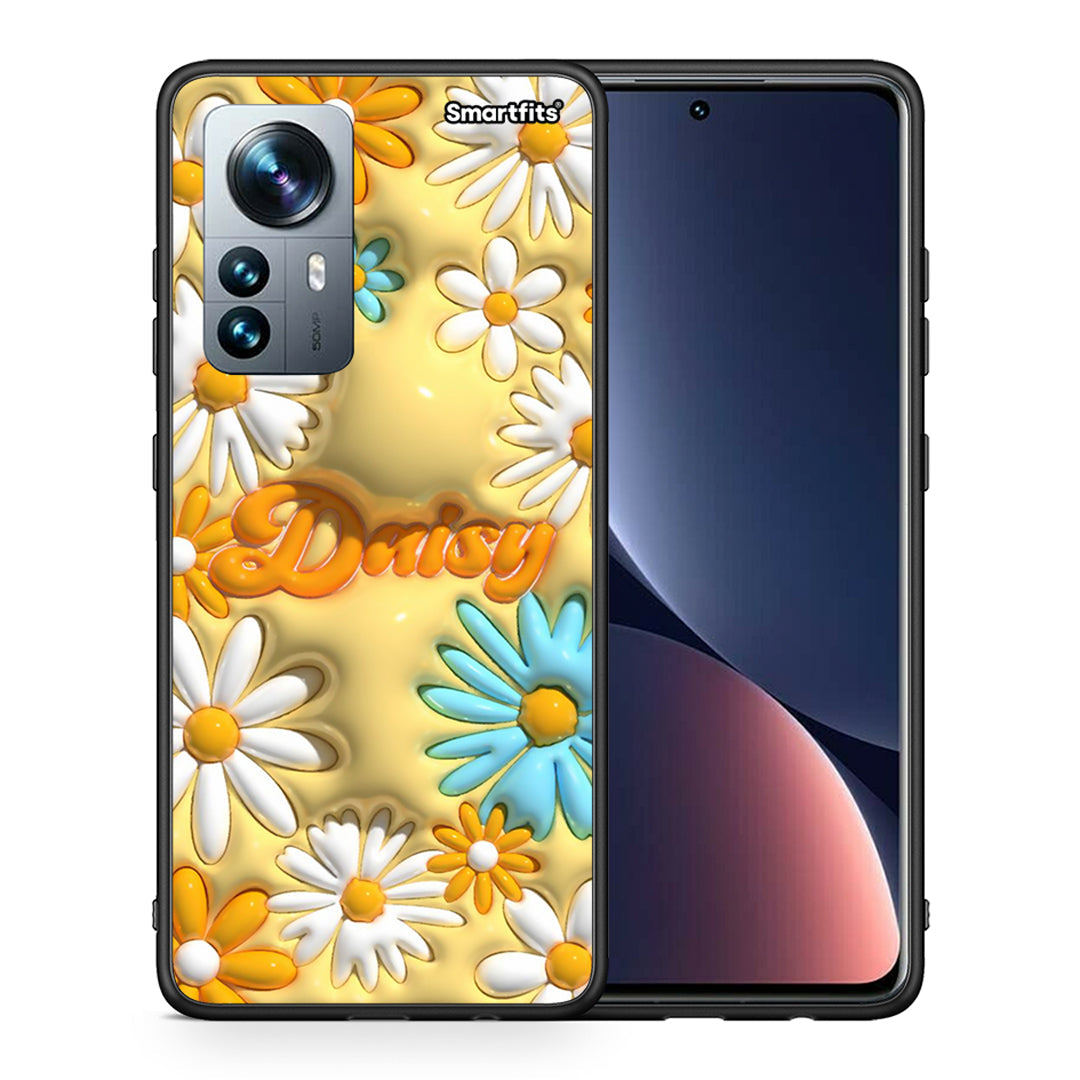 Θήκη Xiaomi 12 Pro Bubble Daisies από τη Smartfits με σχέδιο στο πίσω μέρος και μαύρο περίβλημα | Xiaomi 12 Pro Bubble Daisies case with colorful back and black bezels