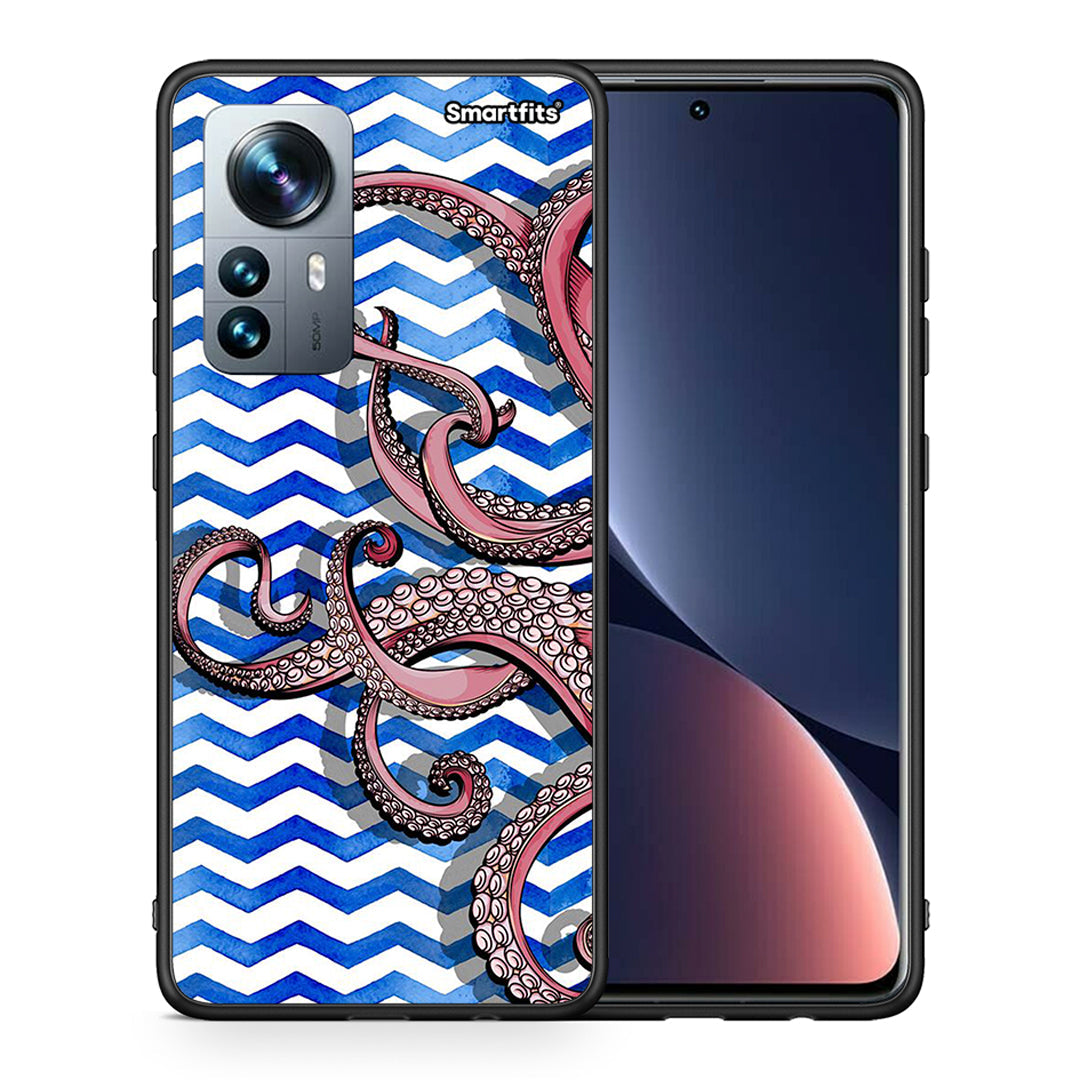 Θήκη Xiaomi 12 Pro Chevron Devilfish από τη Smartfits με σχέδιο στο πίσω μέρος και μαύρο περίβλημα | Xiaomi 12 Pro Chevron Devilfish case with colorful back and black bezels