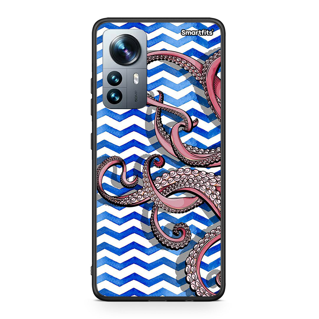 Xiaomi 12 Pro Chevron Devilfish θήκη από τη Smartfits με σχέδιο στο πίσω μέρος και μαύρο περίβλημα | Smartphone case with colorful back and black bezels by Smartfits