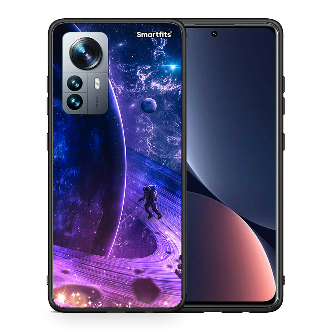 Θήκη Xiaomi 12 Pro Lost Astronaut από τη Smartfits με σχέδιο στο πίσω μέρος και μαύρο περίβλημα | Xiaomi 12 Pro Lost Astronaut case with colorful back and black bezels