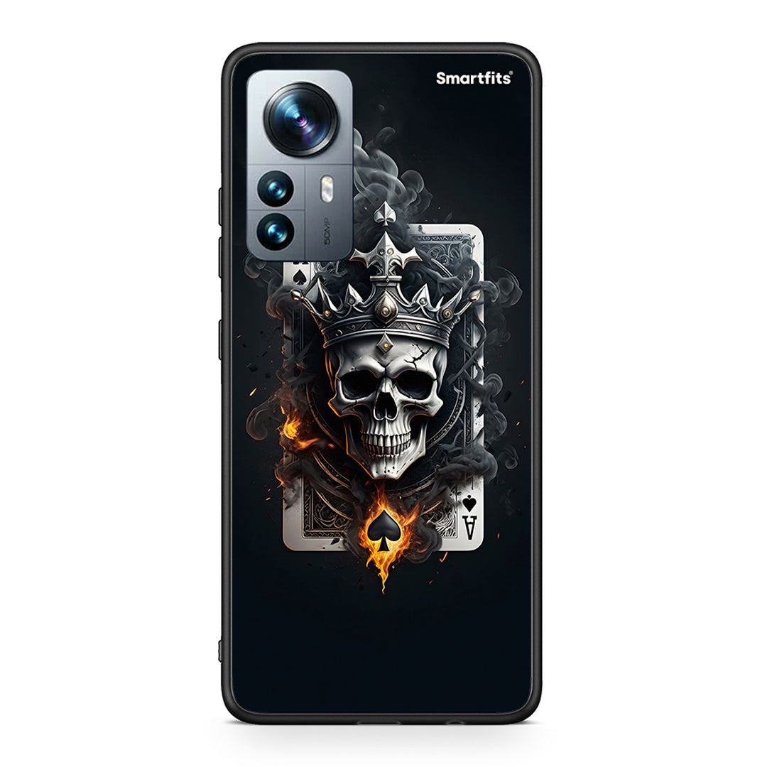 Xiaomi 12 Pro Skull King Ace θήκη από τη Smartfits με σχέδιο στο πίσω μέρος και μαύρο περίβλημα | Smartphone case with colorful back and black bezels by Smartfits