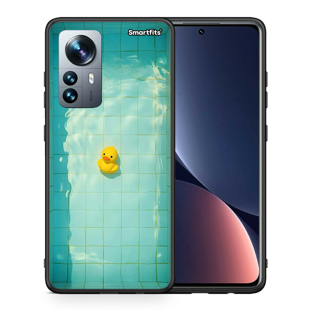 Θήκη Xiaomi 12 Pro Yellow Duck από τη Smartfits με σχέδιο στο πίσω μέρος και μαύρο περίβλημα | Xiaomi 12 Pro Yellow Duck case with colorful back and black bezels