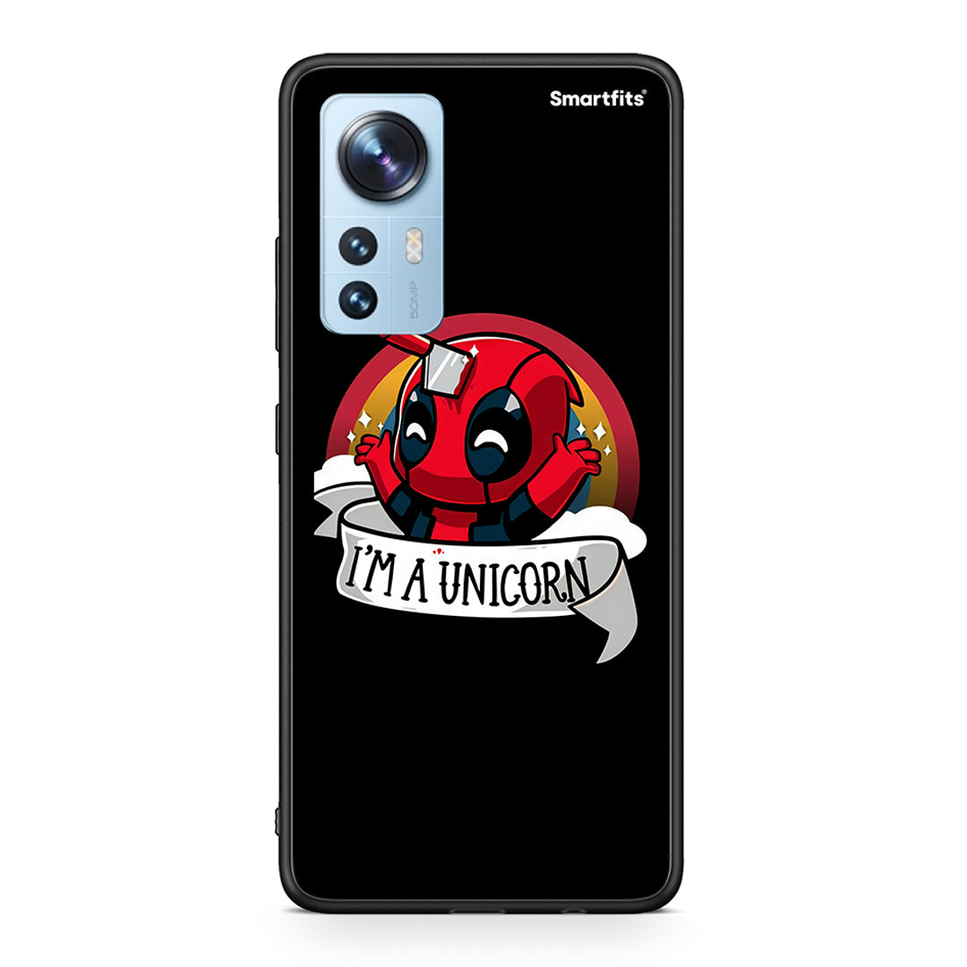 Xiaomi 12/12X 5G Unicorn Deadpool θήκη από τη Smartfits με σχέδιο στο πίσω μέρος και μαύρο περίβλημα | Smartphone case with colorful back and black bezels by Smartfits