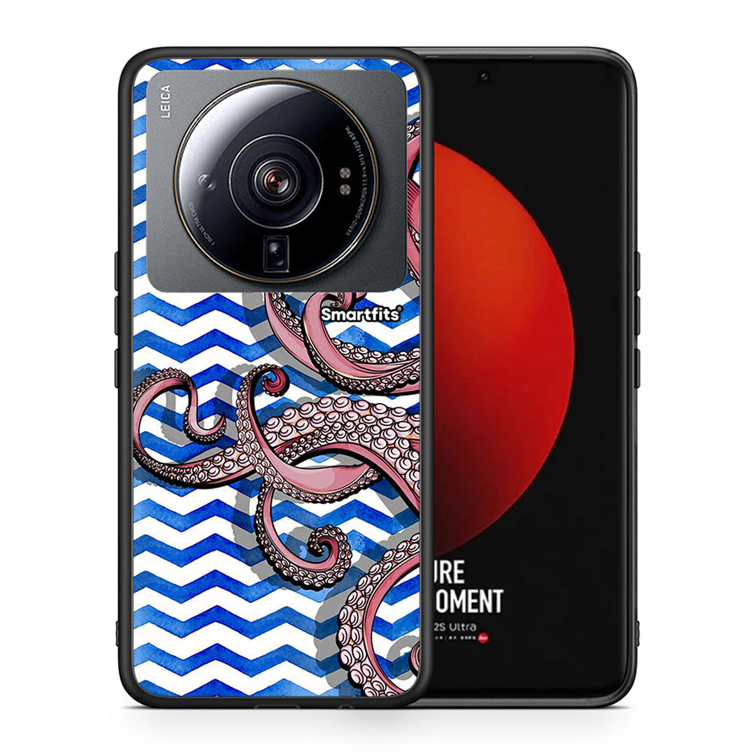 Θήκη Xiaomi 12S Ultra Chevron Devilfish από τη Smartfits με σχέδιο στο πίσω μέρος και μαύρο περίβλημα | Xiaomi 12S Ultra Chevron Devilfish case with colorful back and black bezels