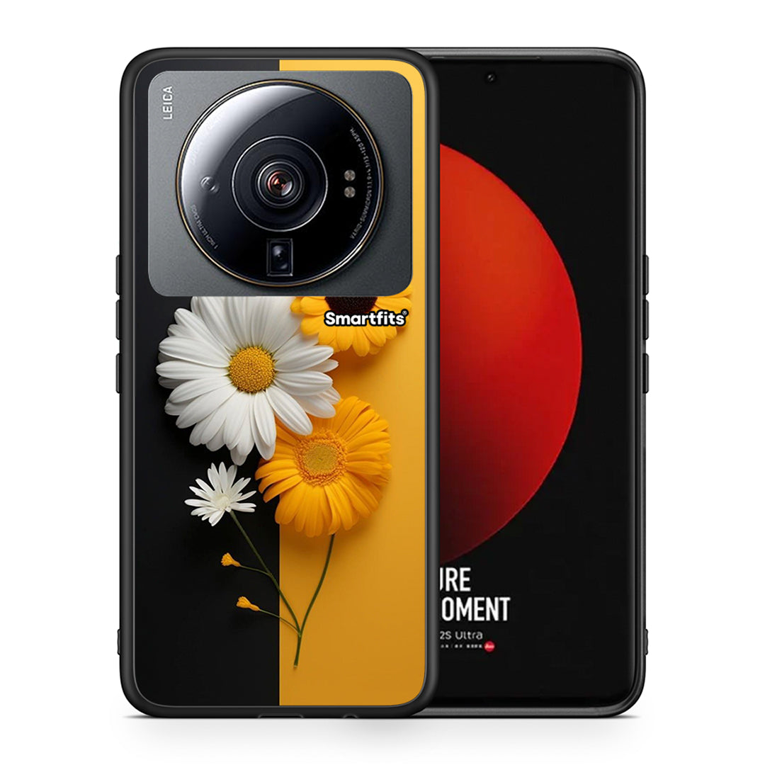 Θήκη Xiaomi 12S Ultra Yellow Daisies από τη Smartfits με σχέδιο στο πίσω μέρος και μαύρο περίβλημα | Xiaomi 12S Ultra Yellow Daisies case with colorful back and black bezels