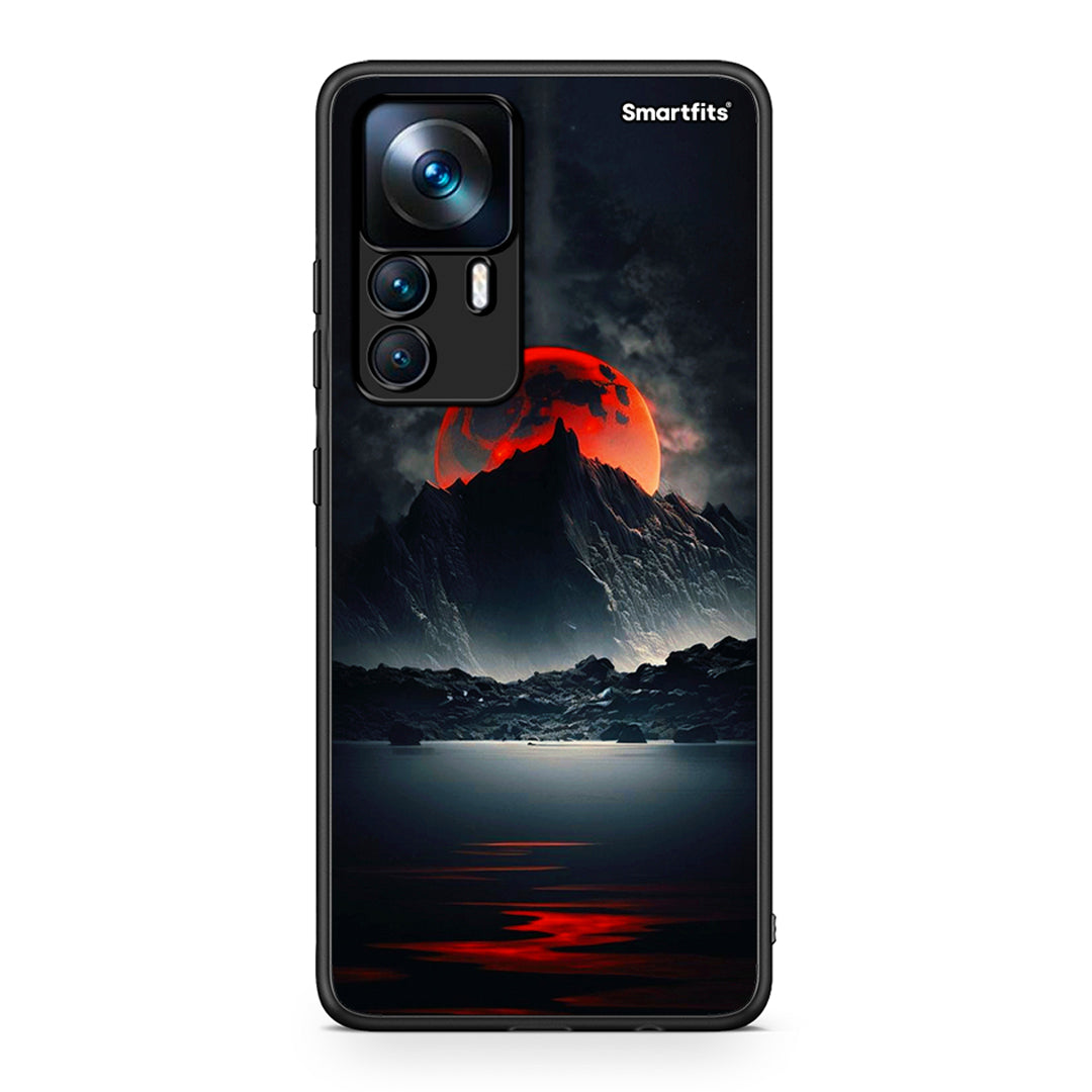 Xiaomi 12T / K50 Ultra Red Full Moon θήκη από τη Smartfits με σχέδιο στο πίσω μέρος και μαύρο περίβλημα | Smartphone case with colorful back and black bezels by Smartfits