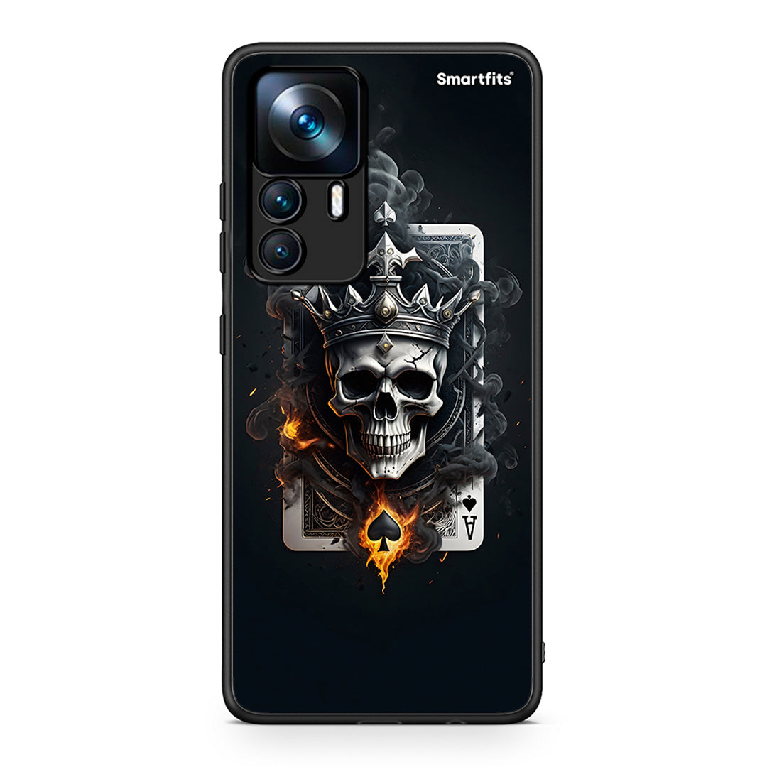 Xiaomi 12T / K50 Ultra Skull King Ace θήκη από τη Smartfits με σχέδιο στο πίσω μέρος και μαύρο περίβλημα | Smartphone case with colorful back and black bezels by Smartfits