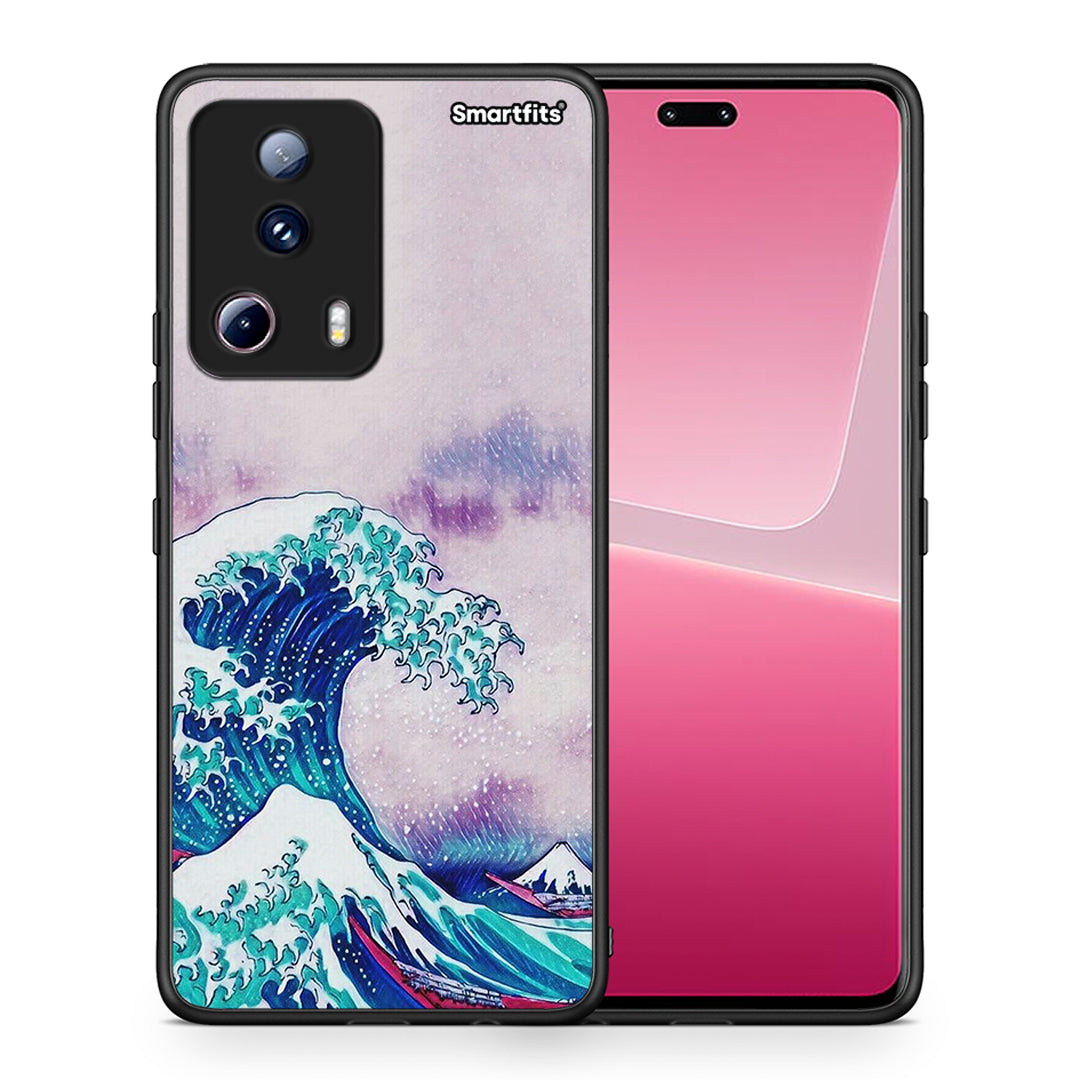 Θήκη Xiaomi 13 Lite 5G Blue Waves από τη Smartfits με σχέδιο στο πίσω μέρος και μαύρο περίβλημα | Xiaomi 13 Lite 5G Blue Waves Case with Colorful Back and Black Bezels