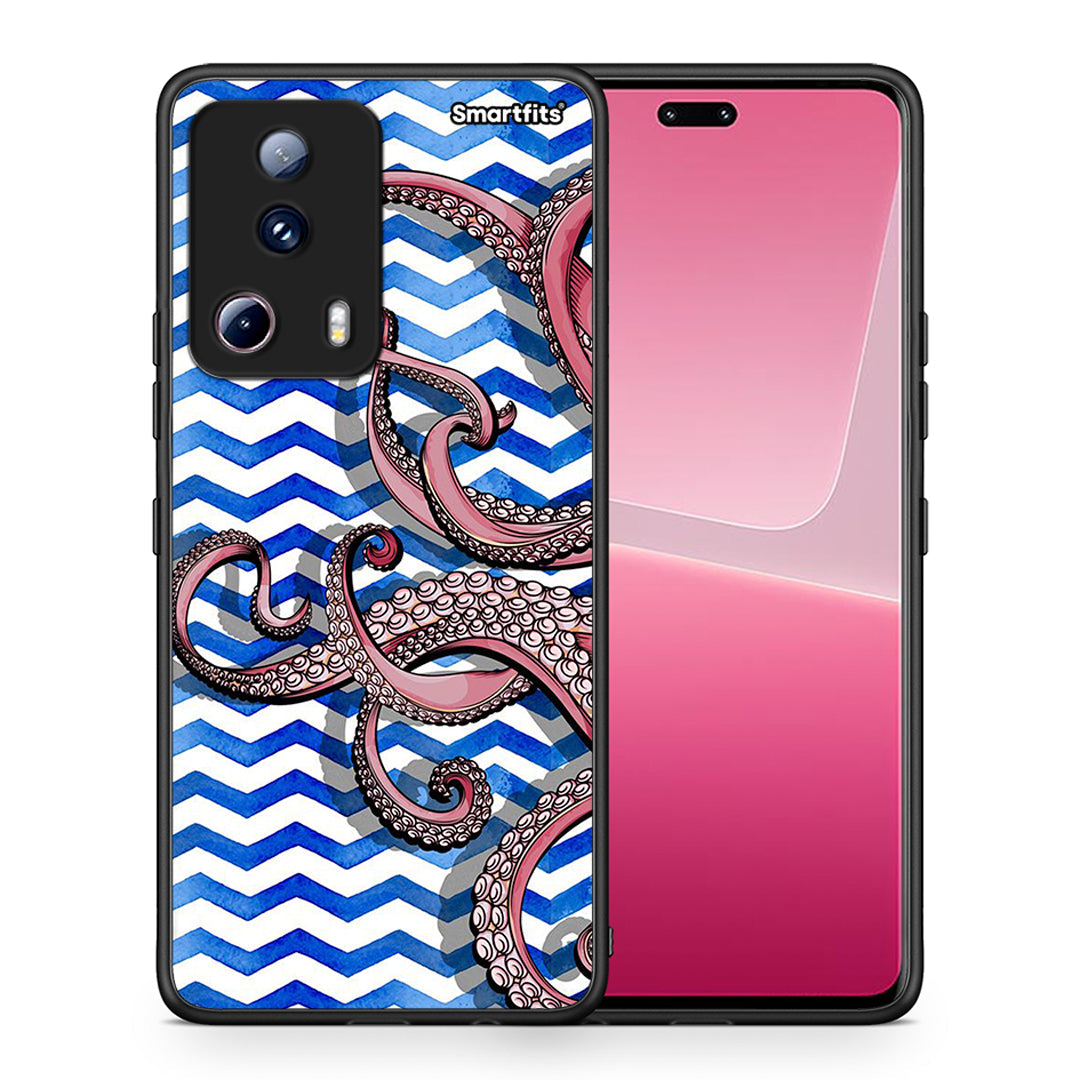 Θήκη Xiaomi 13 Lite 5G Chevron Devilfish από τη Smartfits με σχέδιο στο πίσω μέρος και μαύρο περίβλημα | Xiaomi 13 Lite 5G Chevron Devilfish Case with Colorful Back and Black Bezels