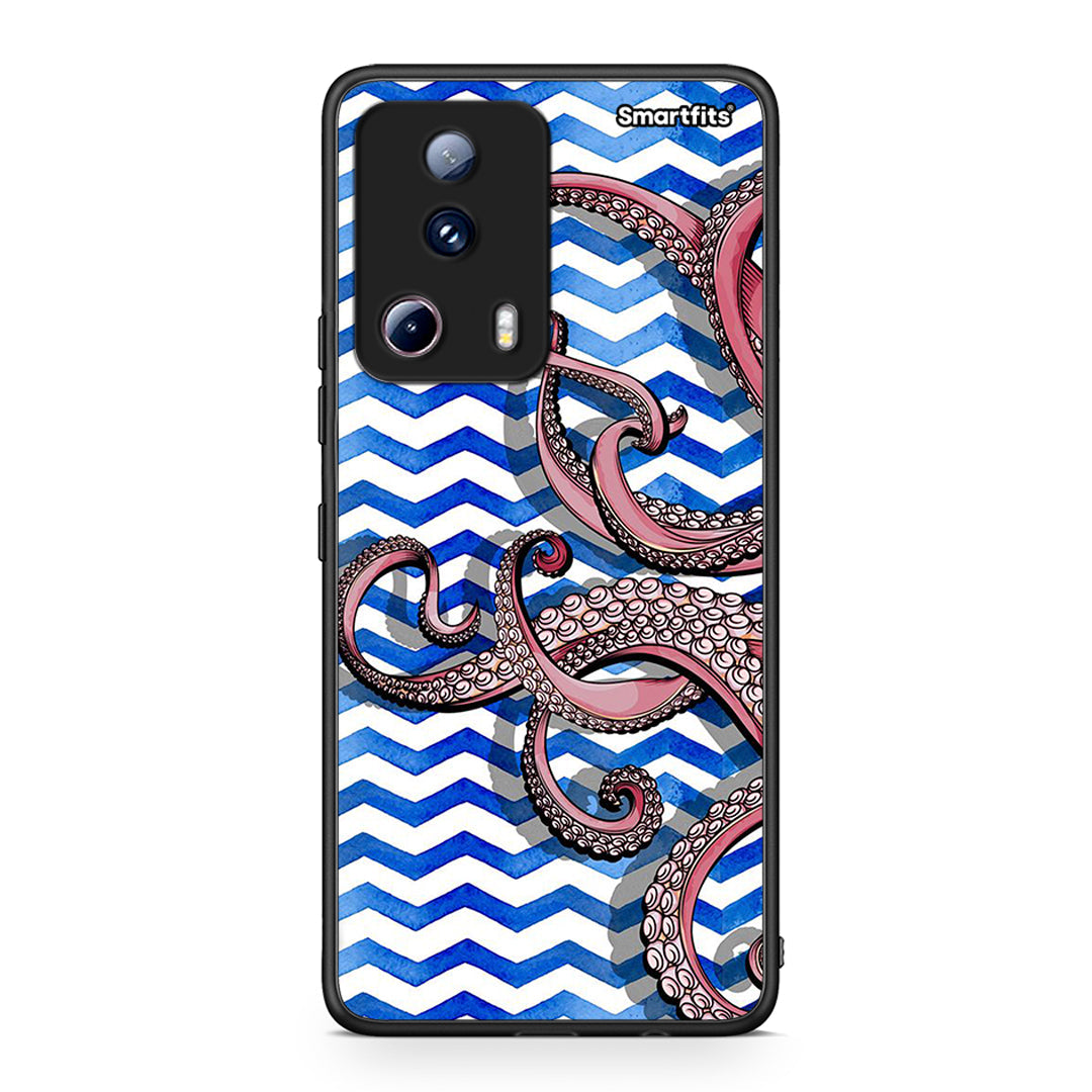 Θήκη Xiaomi 13 Lite 5G Chevron Devilfish από τη Smartfits με σχέδιο στο πίσω μέρος και μαύρο περίβλημα | Xiaomi 13 Lite 5G Chevron Devilfish Case with Colorful Back and Black Bezels