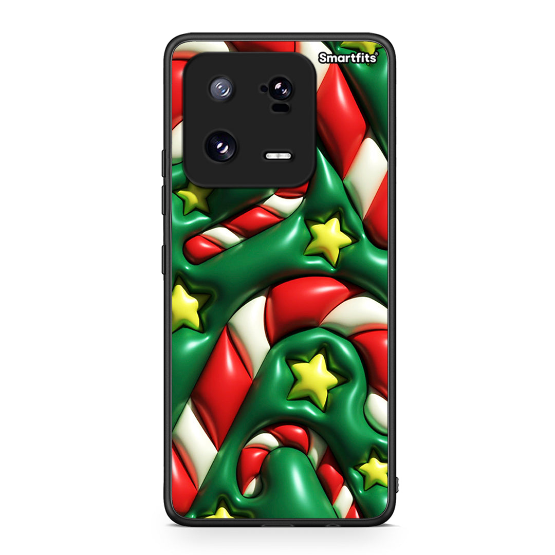 Θήκη Xiaomi 13 Pro Christmas Bubbles από τη Smartfits με σχέδιο στο πίσω μέρος και μαύρο περίβλημα | Xiaomi 13 Pro Christmas Bubbles Case with Colorful Back and Black Bezels