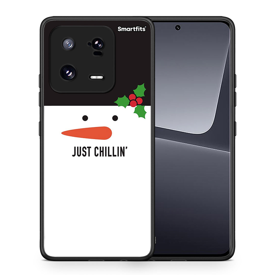 Θήκη Xiaomi 13 Pro Christmas Chillin από τη Smartfits με σχέδιο στο πίσω μέρος και μαύρο περίβλημα | Xiaomi 13 Pro Christmas Chillin Case with Colorful Back and Black Bezels