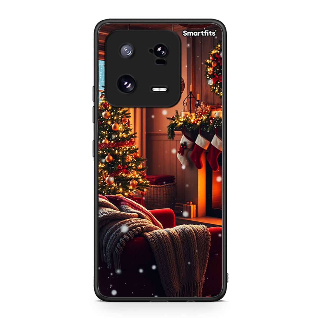 Θήκη Xiaomi 13 Home For Christmas από τη Smartfits με σχέδιο στο πίσω μέρος και μαύρο περίβλημα | Xiaomi 13 Home For Christmas Case with Colorful Back and Black Bezels