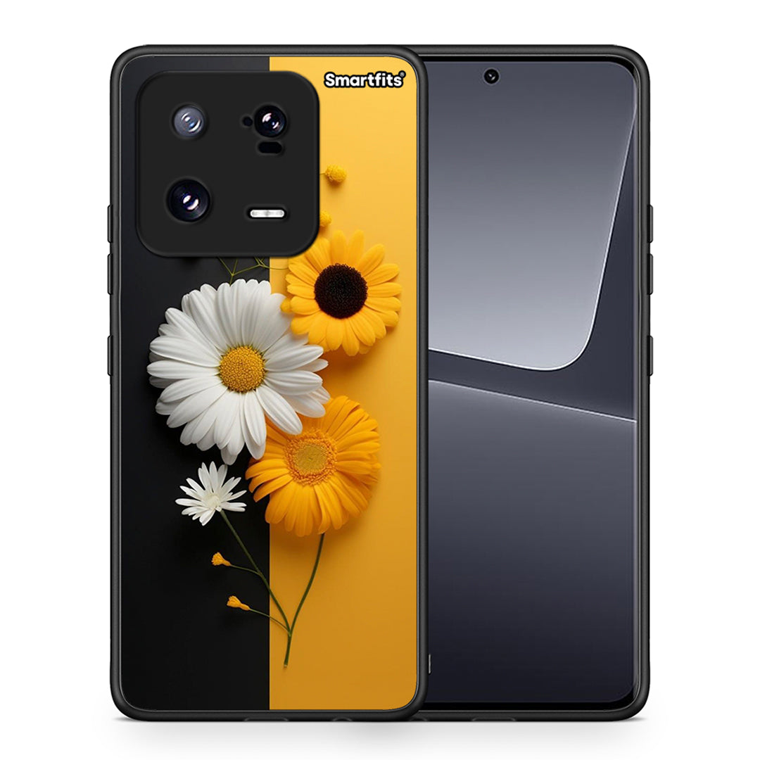 Θήκη Xiaomi 13 Pro Yellow Daisies από τη Smartfits με σχέδιο στο πίσω μέρος και μαύρο περίβλημα | Xiaomi 13 Pro Yellow Daisies Case with Colorful Back and Black Bezels