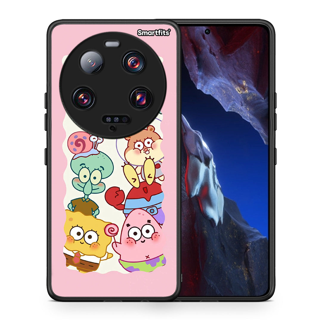 Θήκη Xiaomi 13 Ultra Cute Companion από τη Smartfits με σχέδιο στο πίσω μέρος και μαύρο περίβλημα | Xiaomi 13 Ultra Cute Companion Case with Colorful Back and Black Bezels