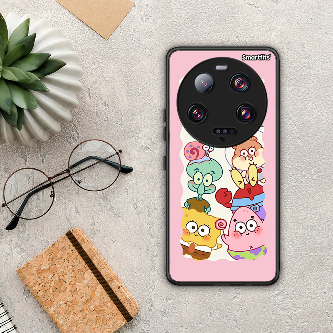 Θήκη Xiaomi 13 Ultra Cute Companion από τη Smartfits με σχέδιο στο πίσω μέρος και μαύρο περίβλημα | Xiaomi 13 Ultra Cute Companion Case with Colorful Back and Black Bezels