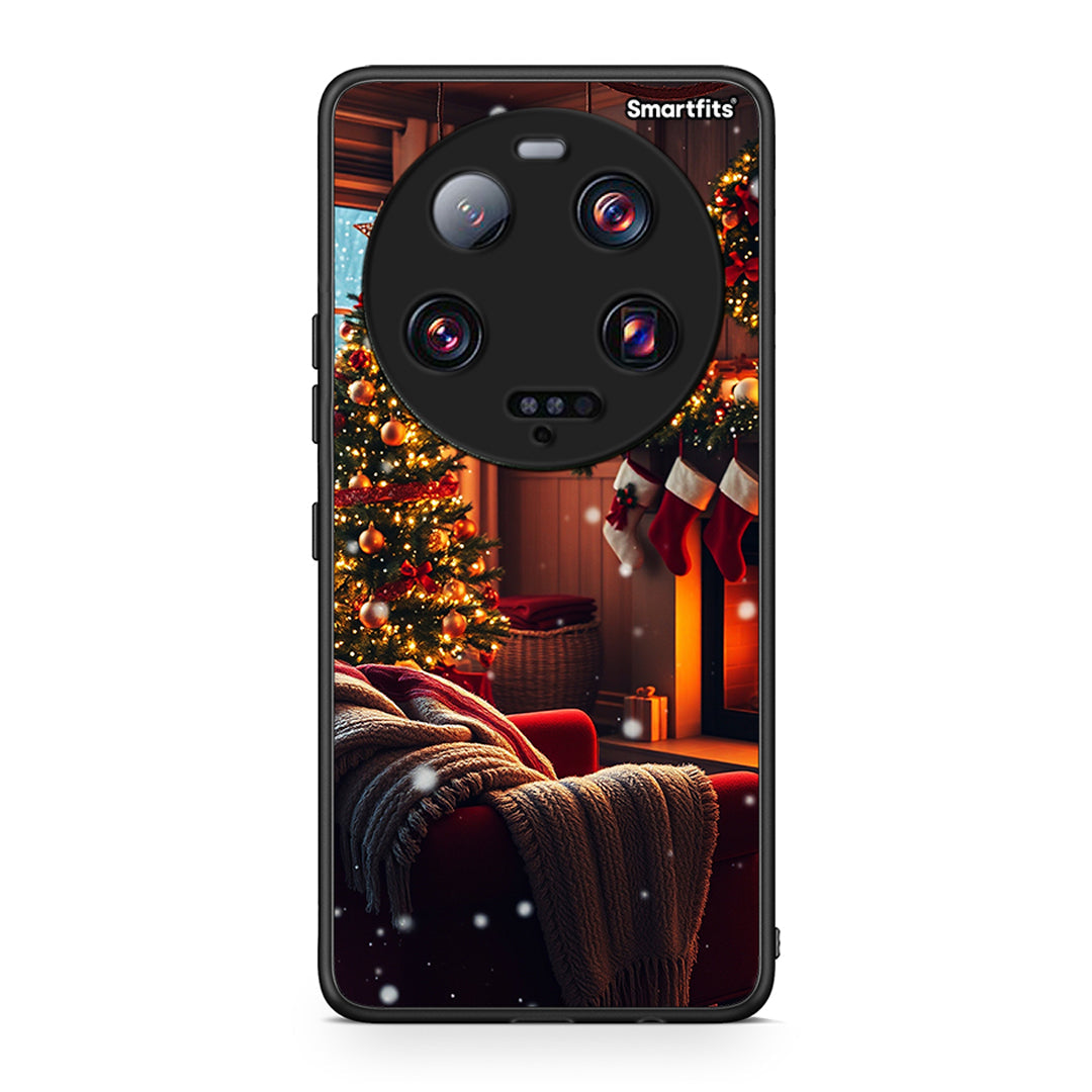 Θήκη Xiaomi 13 Ultra Home For Christmas από τη Smartfits με σχέδιο στο πίσω μέρος και μαύρο περίβλημα | Xiaomi 13 Ultra Home For Christmas Case with Colorful Back and Black Bezels