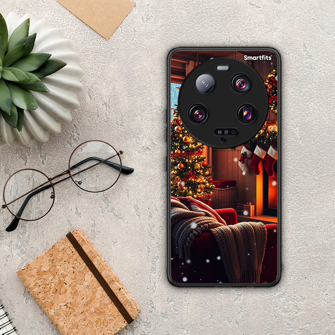 Θήκη Xiaomi 13 Ultra Home For Christmas από τη Smartfits με σχέδιο στο πίσω μέρος και μαύρο περίβλημα | Xiaomi 13 Ultra Home For Christmas Case with Colorful Back and Black Bezels