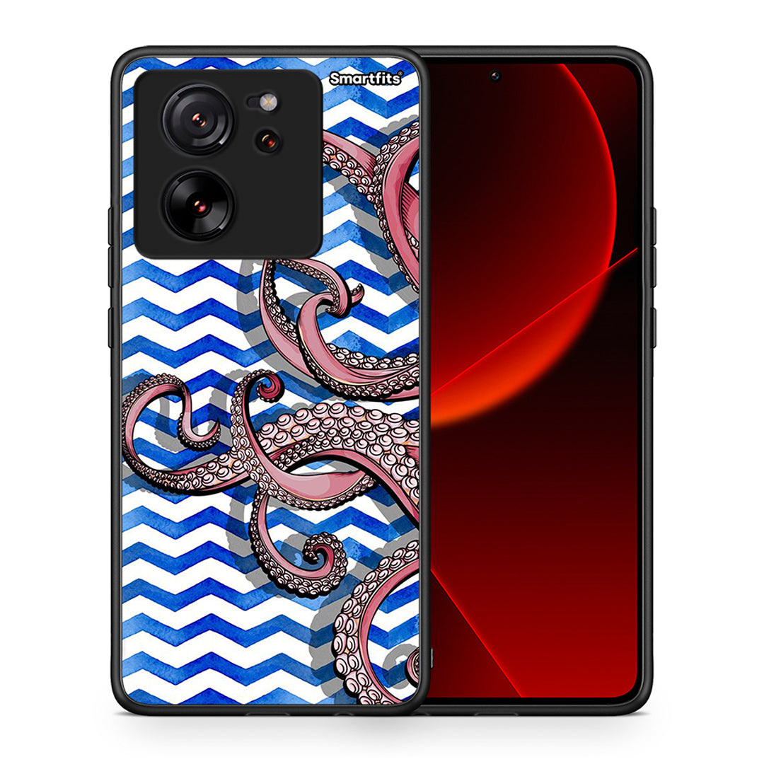 Θήκη Xiaomi 13T Chevron Devilfish από τη Smartfits με σχέδιο στο πίσω μέρος και μαύρο περίβλημα | Xiaomi 13T Chevron Devilfish case with colorful back and black bezels