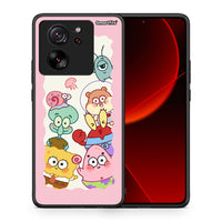 Thumbnail for Θήκη Xiaomi 13T Cute Companion από τη Smartfits με σχέδιο στο πίσω μέρος και μαύρο περίβλημα | Xiaomi 13T Cute Companion case with colorful back and black bezels