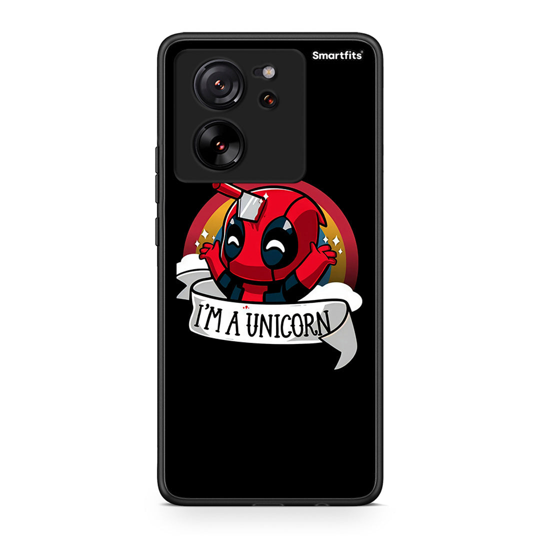 Xiaomi 13T Unicorn Deadpool θήκη από τη Smartfits με σχέδιο στο πίσω μέρος και μαύρο περίβλημα | Smartphone case with colorful back and black bezels by Smartfits