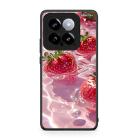 Thumbnail for Xiaomi 14 5G Juicy Strawberries θήκη από τη Smartfits με σχέδιο στο πίσω μέρος και μαύρο περίβλημα | Smartphone case with colorful back and black bezels by Smartfits