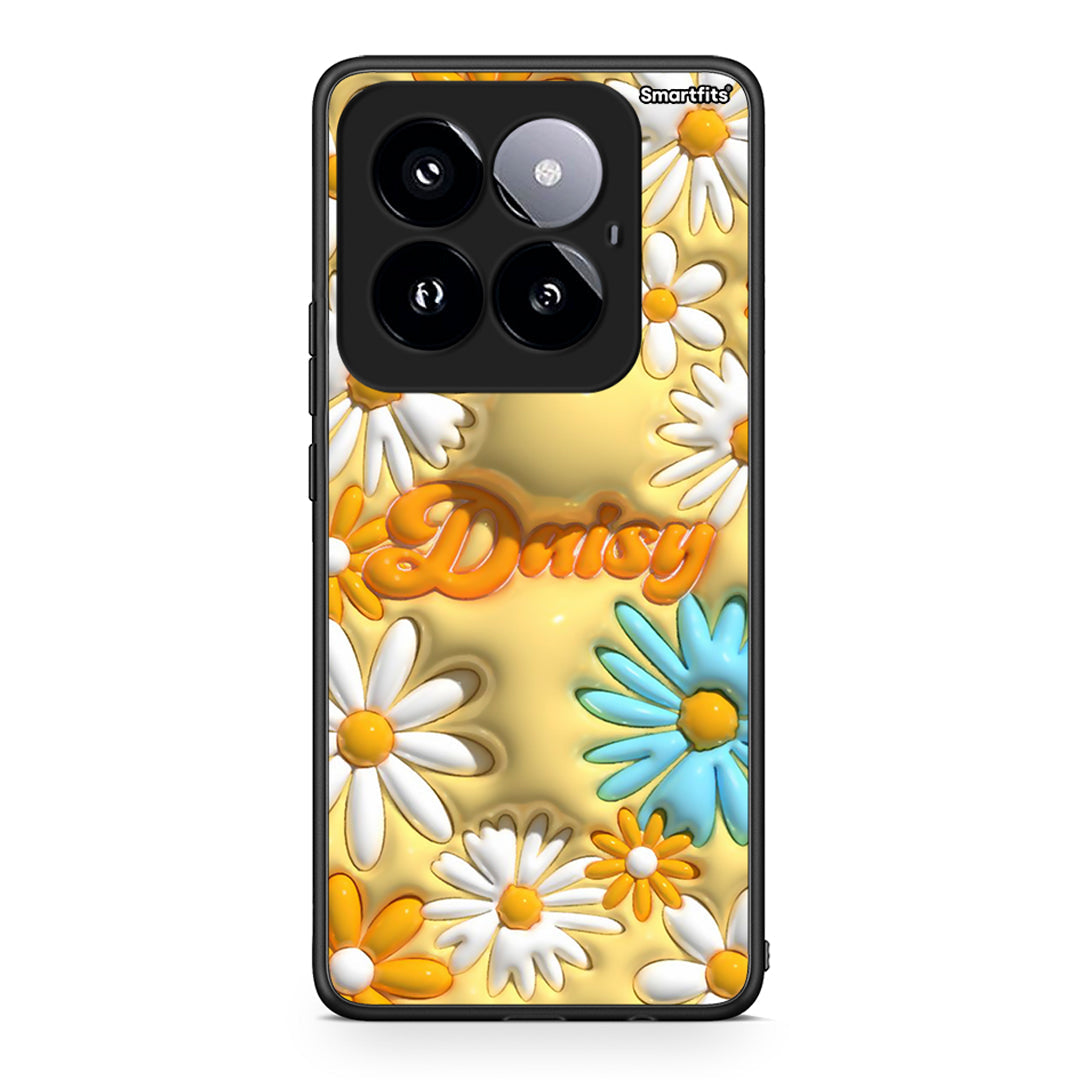 Xiaomi 14 Pro 5G Bubble Daisies θήκη από τη Smartfits με σχέδιο στο πίσω μέρος και μαύρο περίβλημα | Smartphone case with colorful back and black bezels by Smartfits