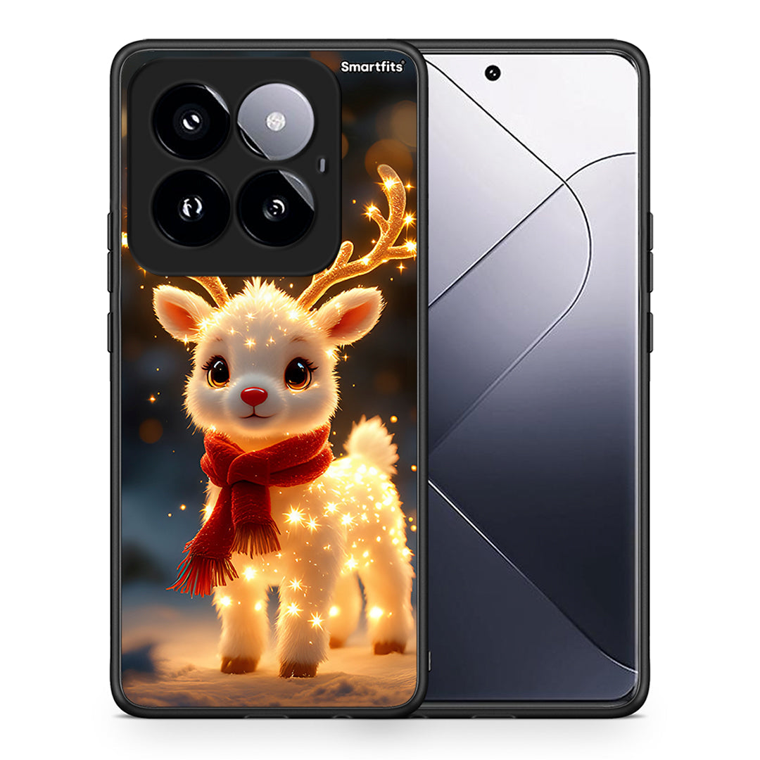 Θήκη Xiaomi 14 Pro 5G Christmas Cutie από τη Smartfits με σχέδιο στο πίσω μέρος και μαύρο περίβλημα | Xiaomi 14 Pro 5G Christmas Cutie case with colorful back and black bezels