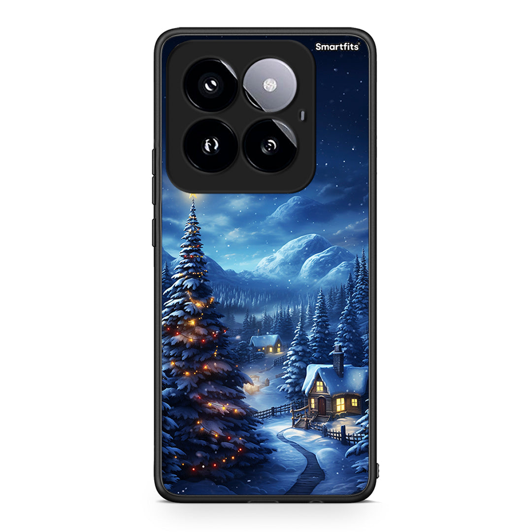 Xiaomi 14 Pro 5G Christmas Scenery θήκη από τη Smartfits με σχέδιο στο πίσω μέρος και μαύρο περίβλημα | Smartphone case with colorful back and black bezels by Smartfits