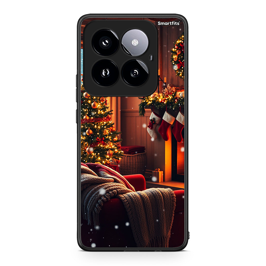 Xiaomi 14 Pro 5G Home For Christmas θήκη από τη Smartfits με σχέδιο στο πίσω μέρος και μαύρο περίβλημα | Smartphone case with colorful back and black bezels by Smartfits