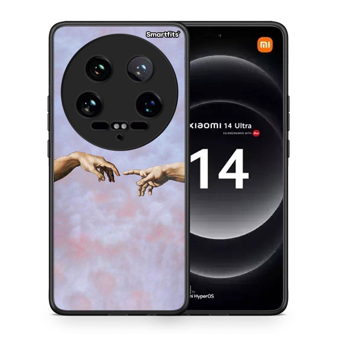 Θήκη Xiaomi 14 Ultra Adam Hand από τη Smartfits με σχέδιο στο πίσω μέρος και μαύρο περίβλημα | Xiaomi 14 Ultra Adam Hand case with colorful back and black bezels