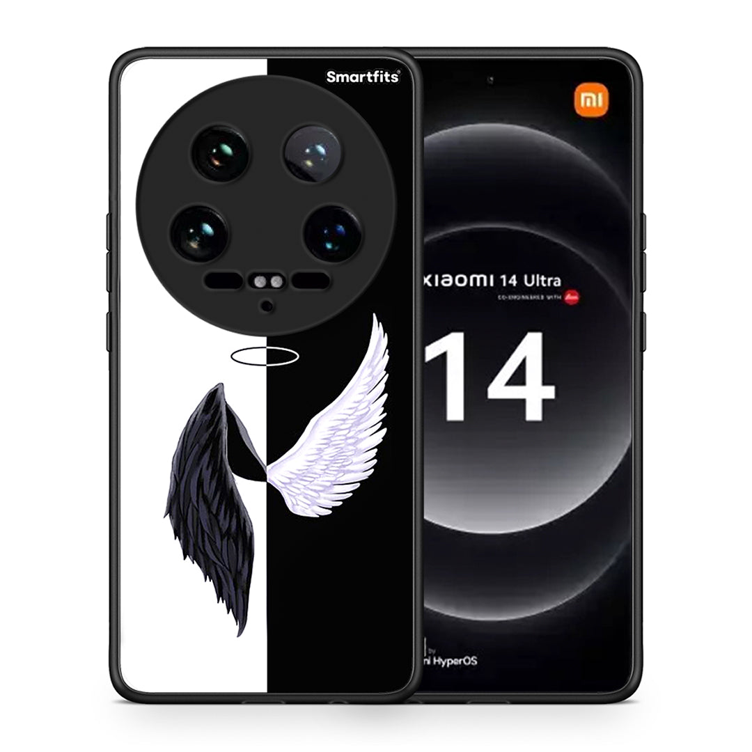 Θήκη Xiaomi 14 Ultra Angels Demons από τη Smartfits με σχέδιο στο πίσω μέρος και μαύρο περίβλημα | Xiaomi 14 Ultra Angels Demons case with colorful back and black bezels