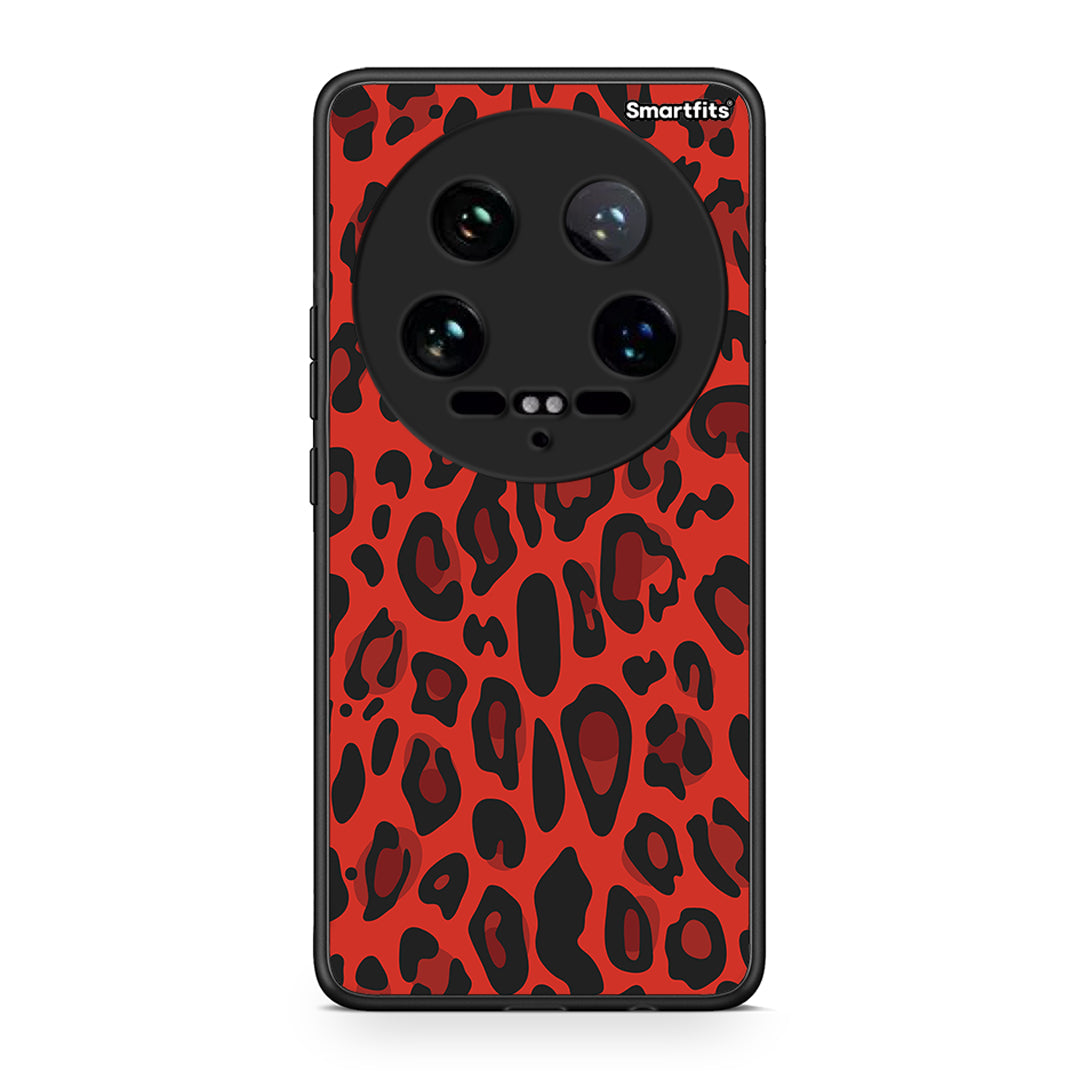 4 - Xiaomi 14 Ultra Red Leopard Animal case, cover, bumper