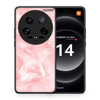 Thumbnail for Θήκη Xiaomi 14 Ultra Pink Feather Boho από τη Smartfits με σχέδιο στο πίσω μέρος και μαύρο περίβλημα | Xiaomi 14 Ultra Pink Feather Boho case with colorful back and black bezels