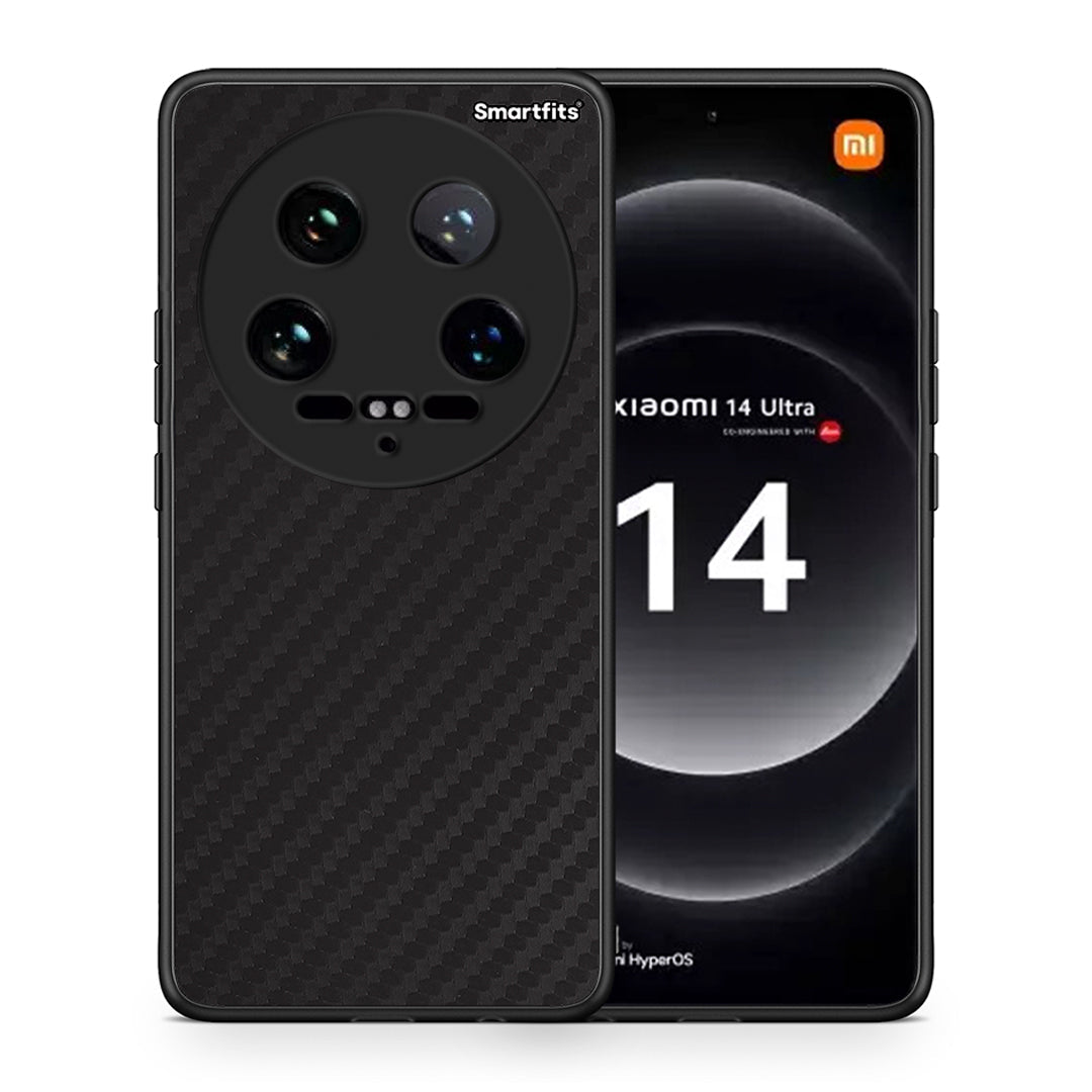 Θήκη Xiaomi 14 Ultra Carbon Black από τη Smartfits με σχέδιο στο πίσω μέρος και μαύρο περίβλημα | Xiaomi 14 Ultra Carbon Black case with colorful back and black bezels
