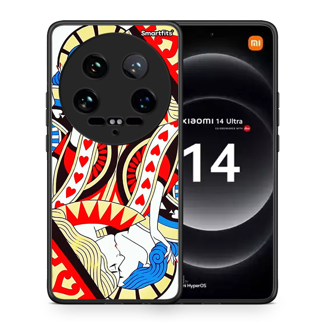 Θήκη Xiaomi 14 Ultra Card Love από τη Smartfits με σχέδιο στο πίσω μέρος και μαύρο περίβλημα | Xiaomi 14 Ultra Card Love case with colorful back and black bezels