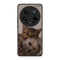Thumbnail for Xiaomi 14 Ultra Cats In Love Θήκη από τη Smartfits με σχέδιο στο πίσω μέρος και μαύρο περίβλημα | Smartphone case with colorful back and black bezels by Smartfits
