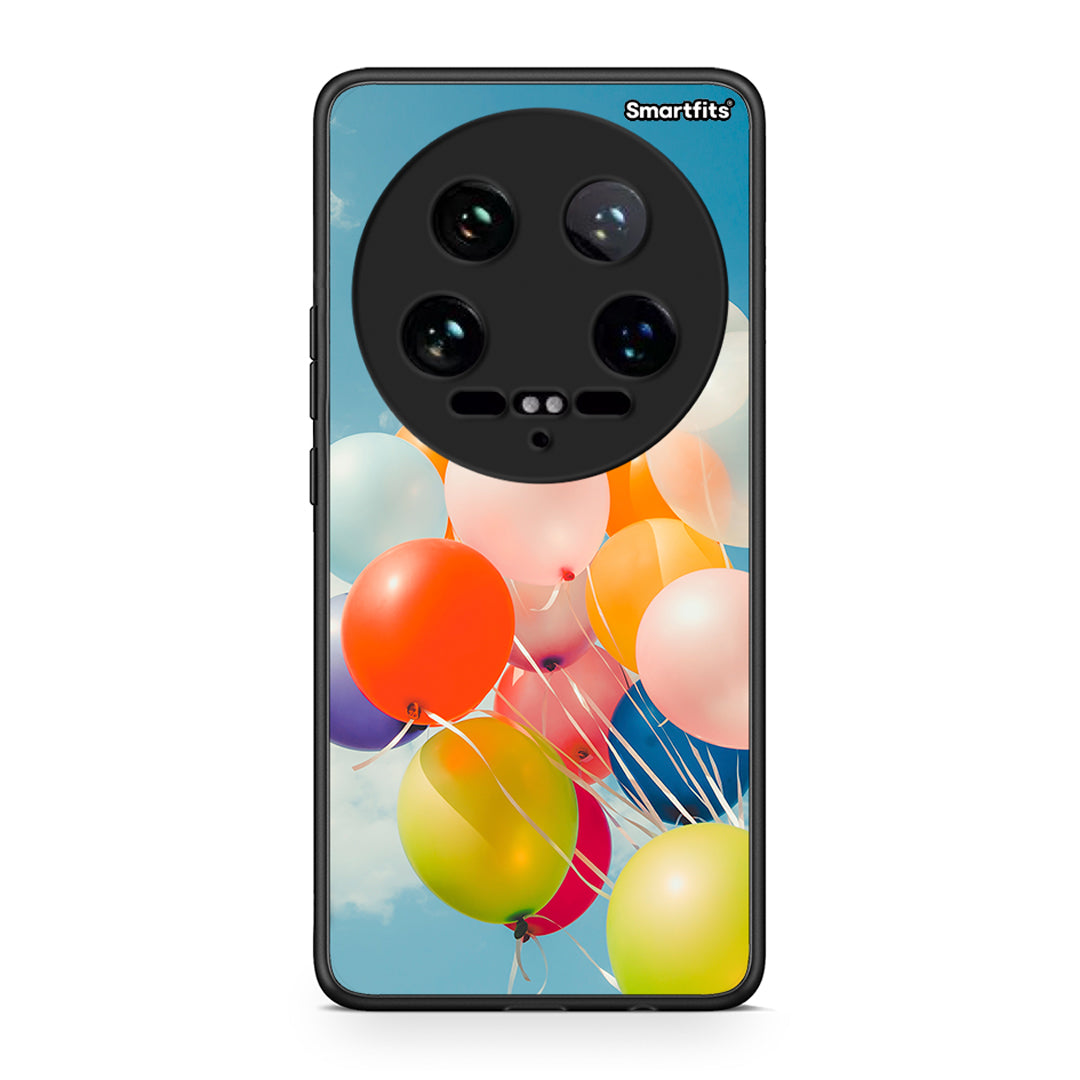 Xiaomi 14 Ultra Colorful Balloons θήκη από τη Smartfits με σχέδιο στο πίσω μέρος και μαύρο περίβλημα | Smartphone case with colorful back and black bezels by Smartfits